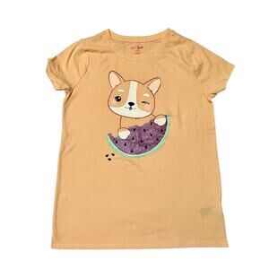 NWT Cat & Jack Corgi Watermelon Graphic Tee Size 10-12